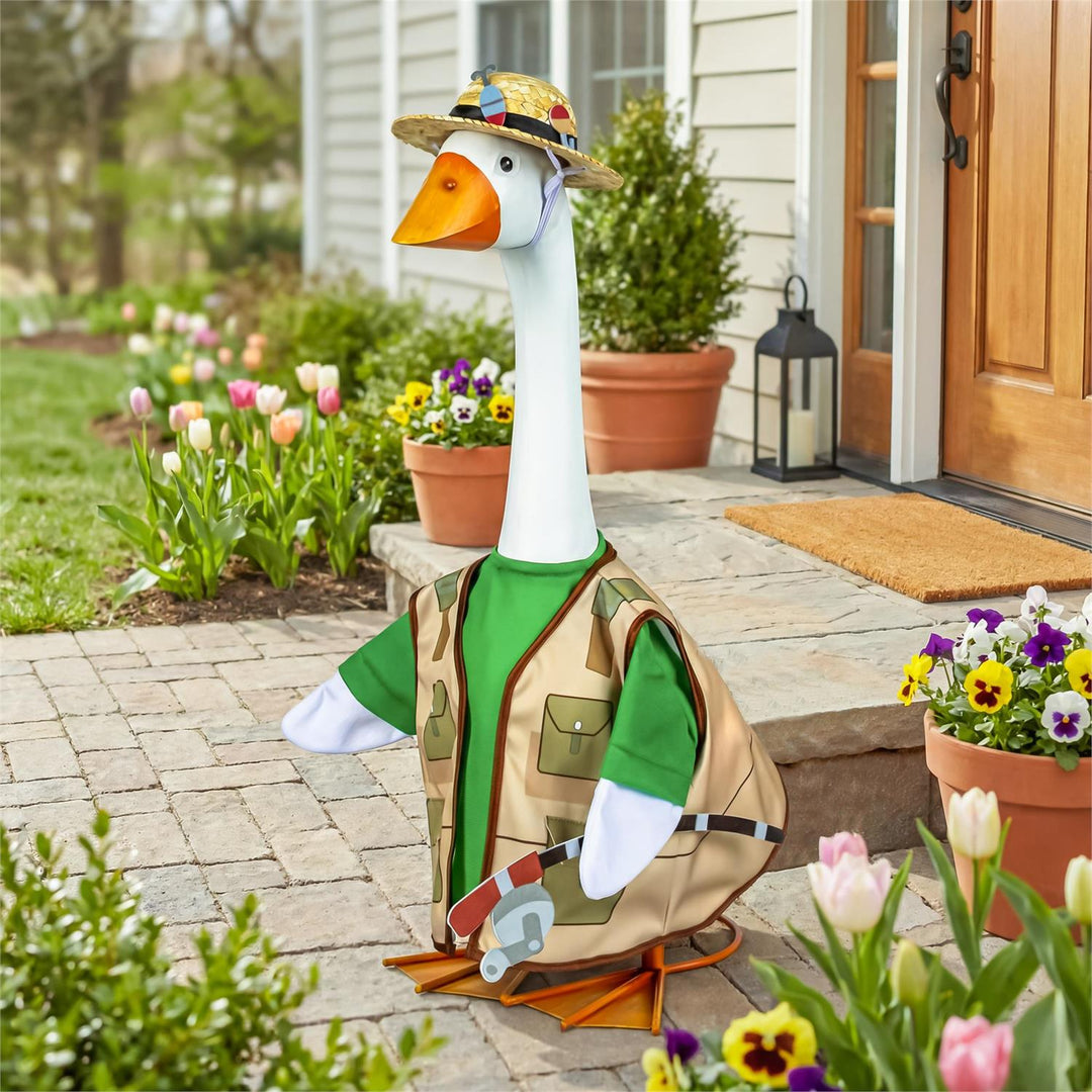 Giddy Gone Fishing Outfit – Fisherman Goose Costume with Fishing Vest &amp; Hat
