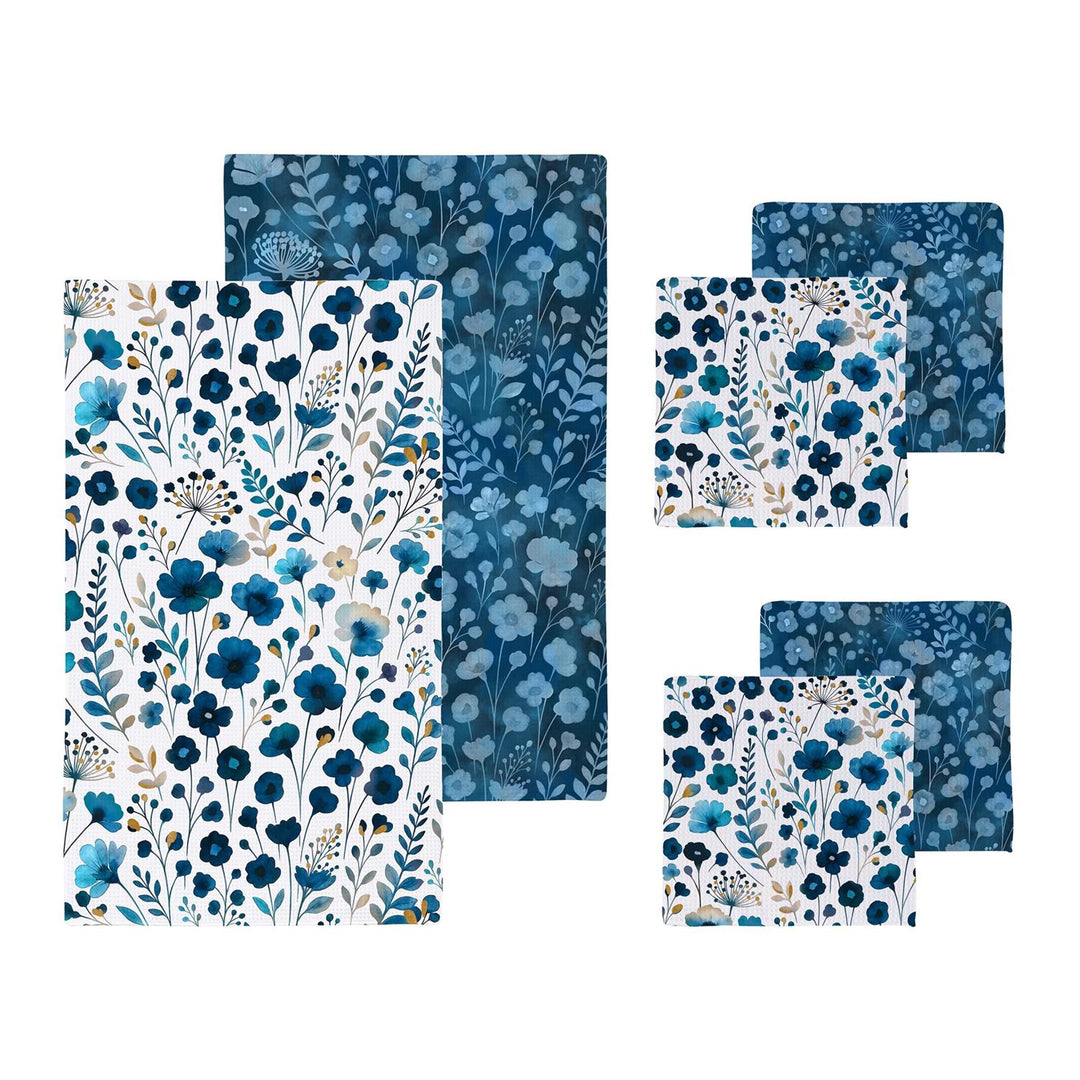 Gilded Meadow Quick-Dry Kitchen Gift Set - Towel + 2 Dish Cloths