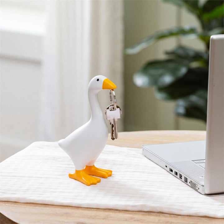 Gordy the Goose Hillside Pasture Table Décor | Resin Magnetic Key Holder | 8.25"H