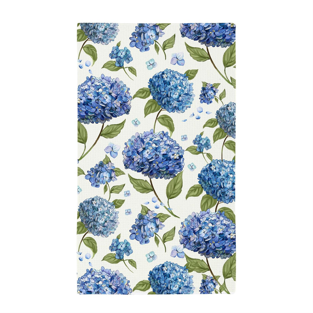 Blue Hydrangea Quick-Dry Double-Sided Kitchen Towel