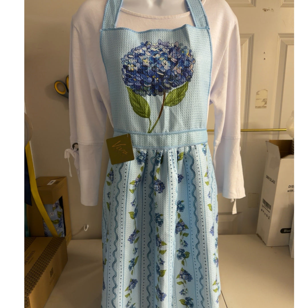 Hydrangea Quick-Dry Waffle Apron
