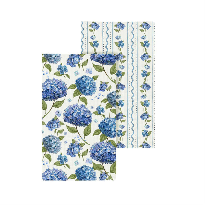 Blue Hydrangea Quick-Dry Double-Sided Kitchen Towel