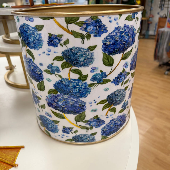 Hydrangea Decorative Metal Planter &amp; Bin - 3 Sizes