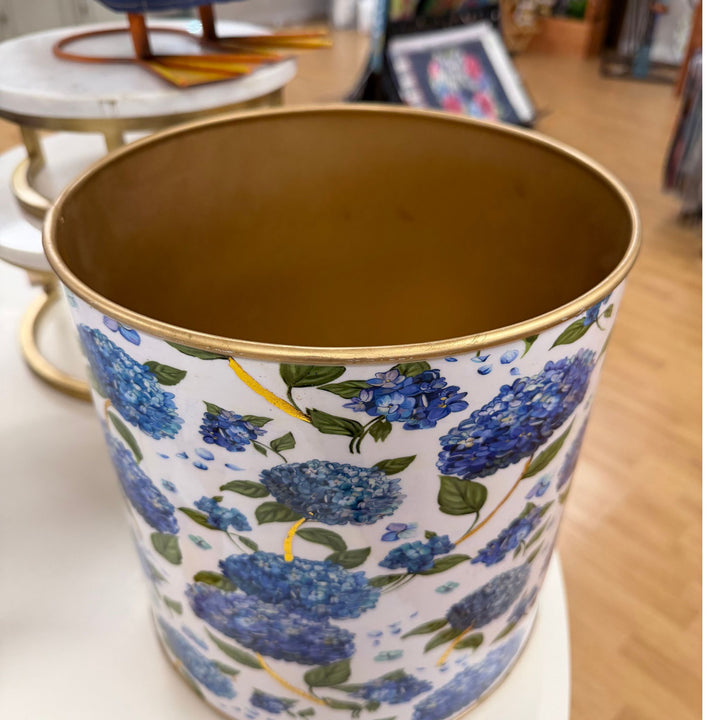 Hydrangea Decorative Metal Planter &amp; Bin - 3 Sizes