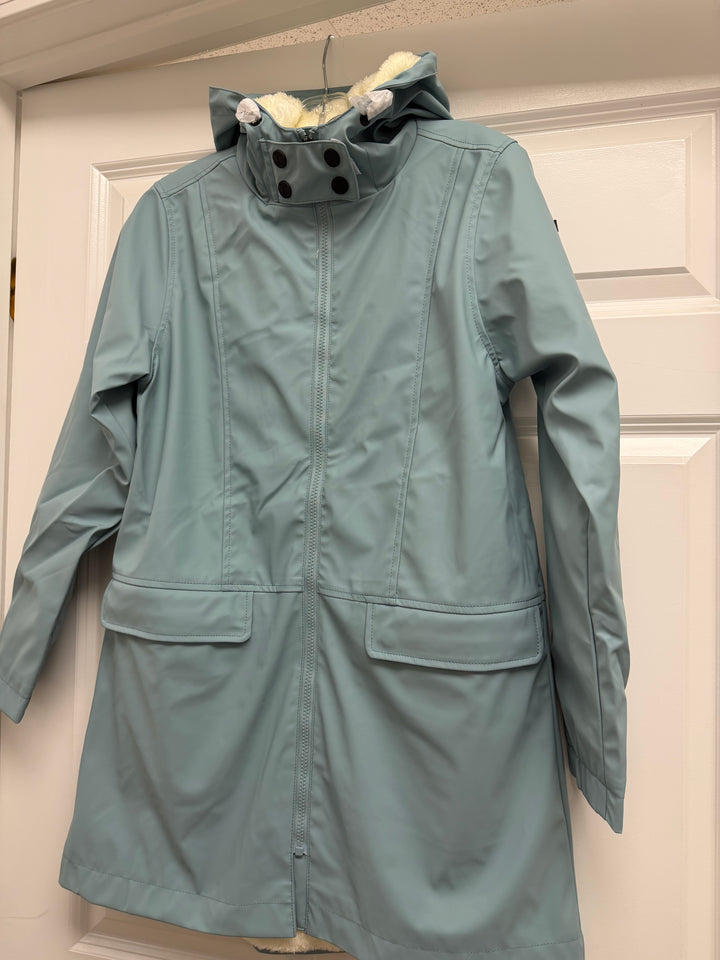 Batela Long Waterprooof Fleece-Lined Raincoat - Milk or Aqua