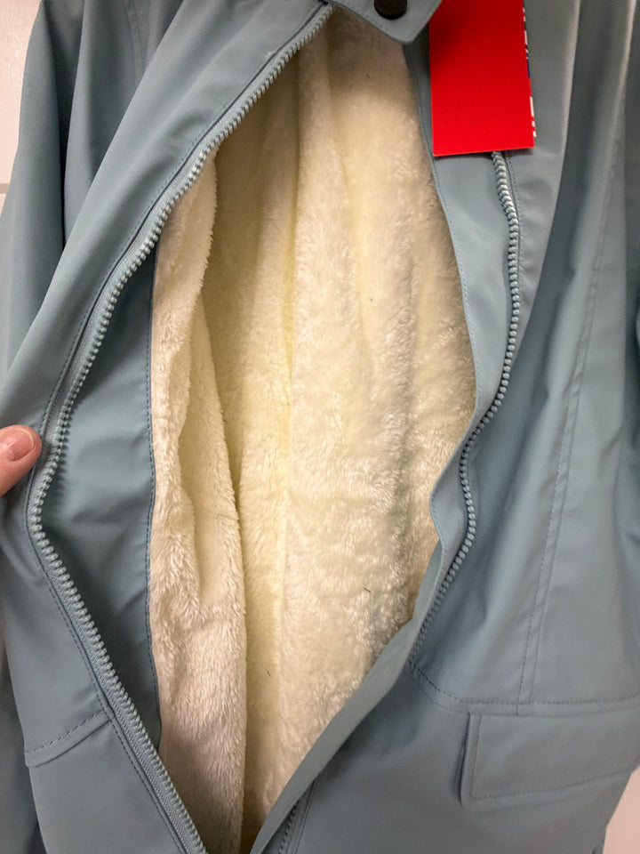 Batela Long Waterprooof Fleece-Lined Raincoat - Milk or Aqua