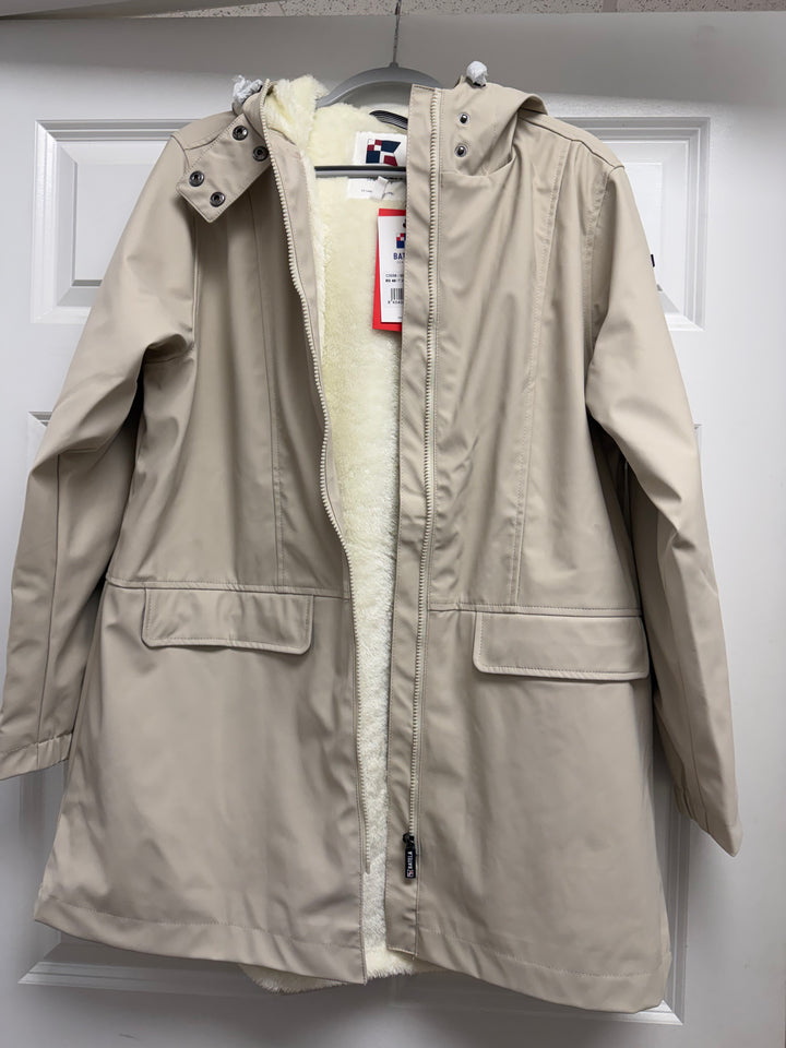 Batela Long Waterprooof Fleece-Lined Raincoat - Milk or Aqua