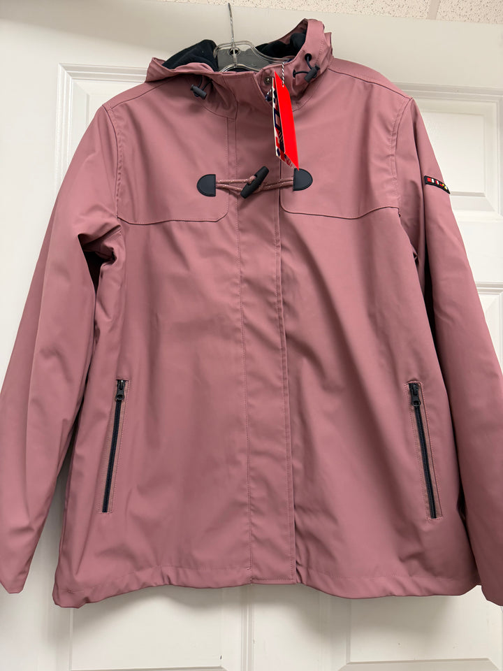 Batela Fleece-Lined Nautical Raincoat - White or Mauve