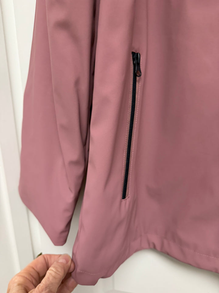 Batela Fleece-Lined Nautical Raincoat - White or Mauve