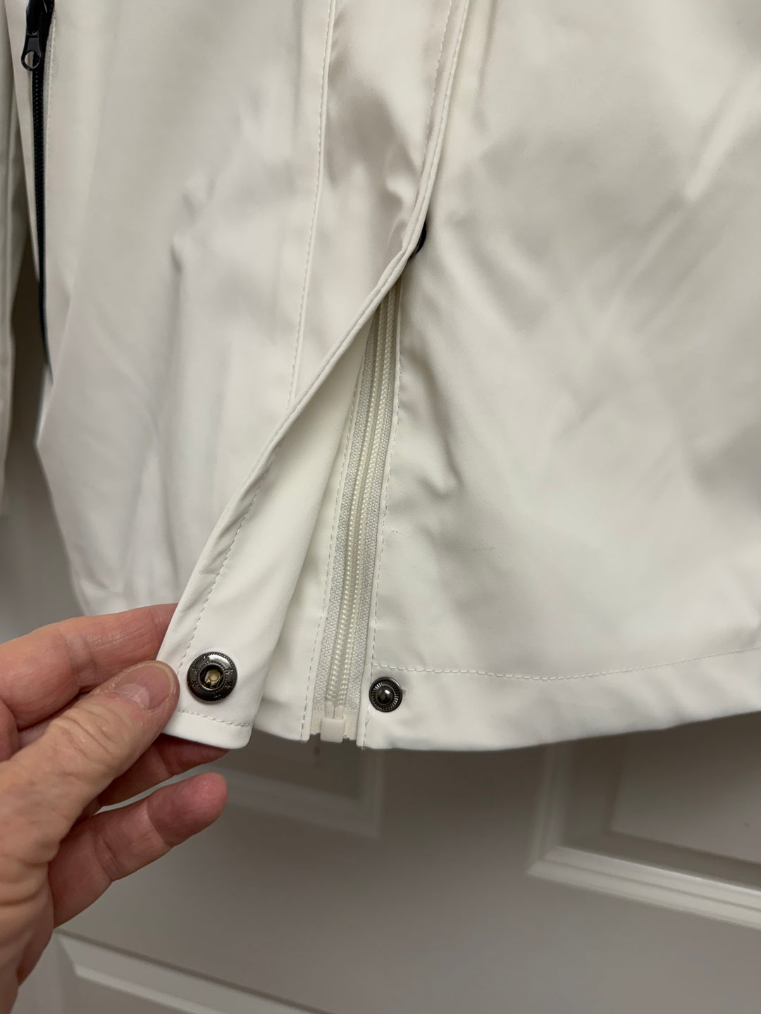 Batela Fleece-Lined Nautical Raincoat - White or Mauve