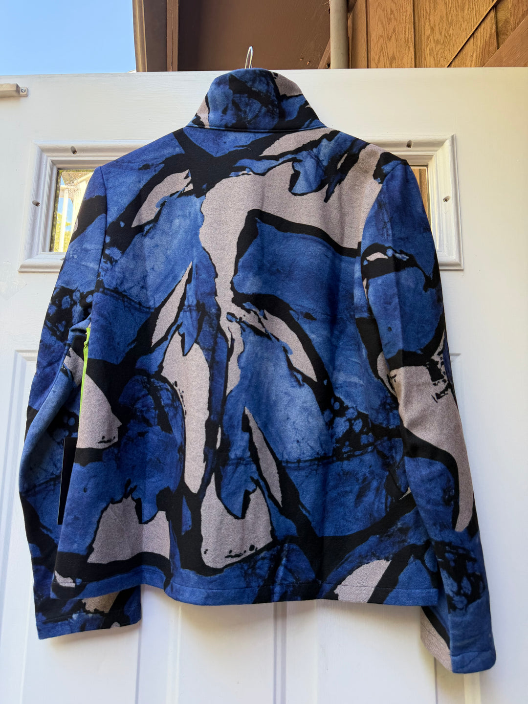 Trisha Tyler Blue Multi Abstract Print Jacket