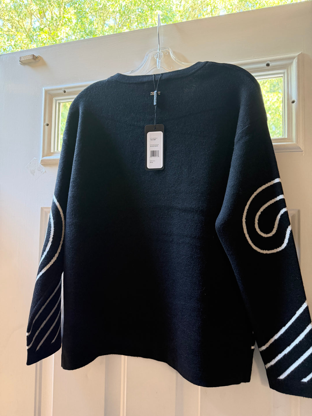 Picadilly Abstract Swirl Sweater - Black or Blue
