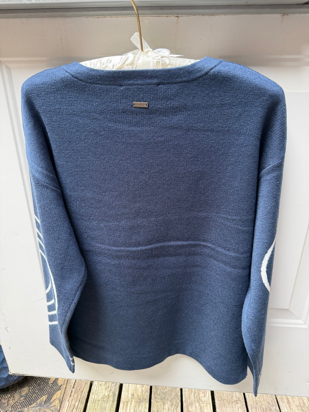 Picadilly Abstract Swirl Sweater - Black or Blue