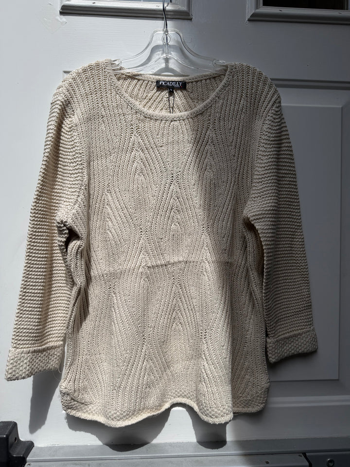 Picadilly Sandstone Textured Knit Sweater