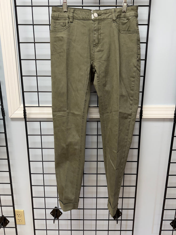 Picadilly Five-Pocket Cuiffed Jeans - Dark Olive