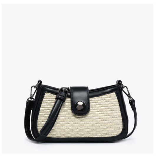 Handbag - Irene Crossbody Black and Natural