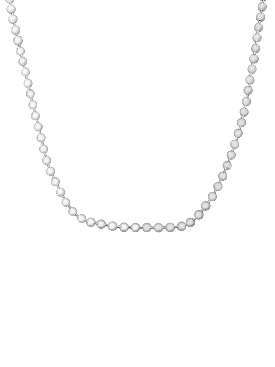 Lola Silver Ball Chain Necklace--3mm/20" Length