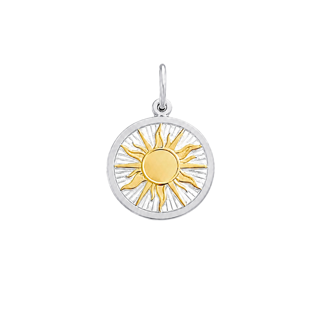 Lola Sunshine Soul Pendant - Small Mixed Metal Sun Charm