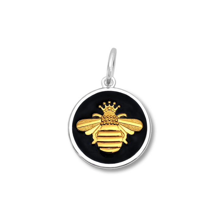 LOLA Small Gold Bee Pendant with "Anything Is Possible" Message