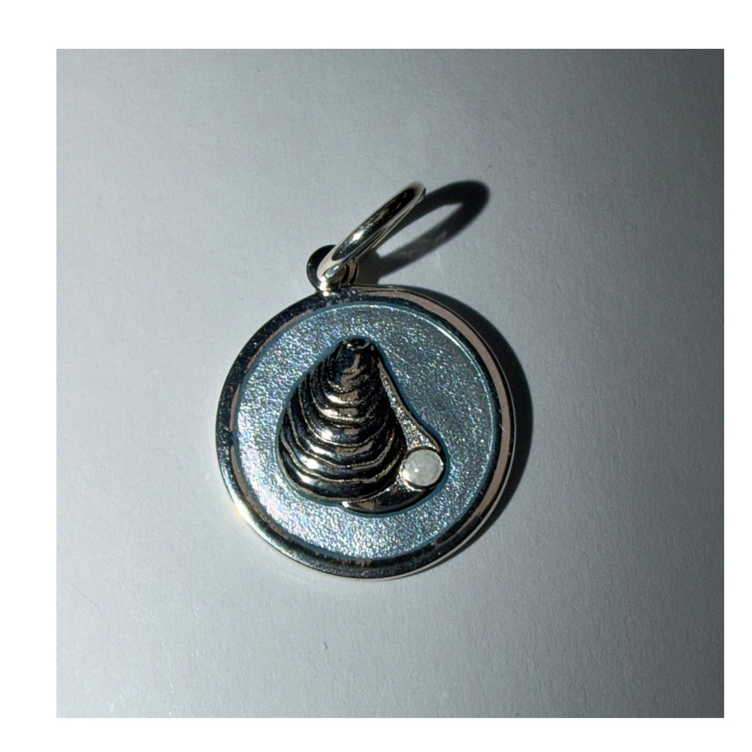 Lola Small 19mm Sterling Silver Pendant - Pale Blue
