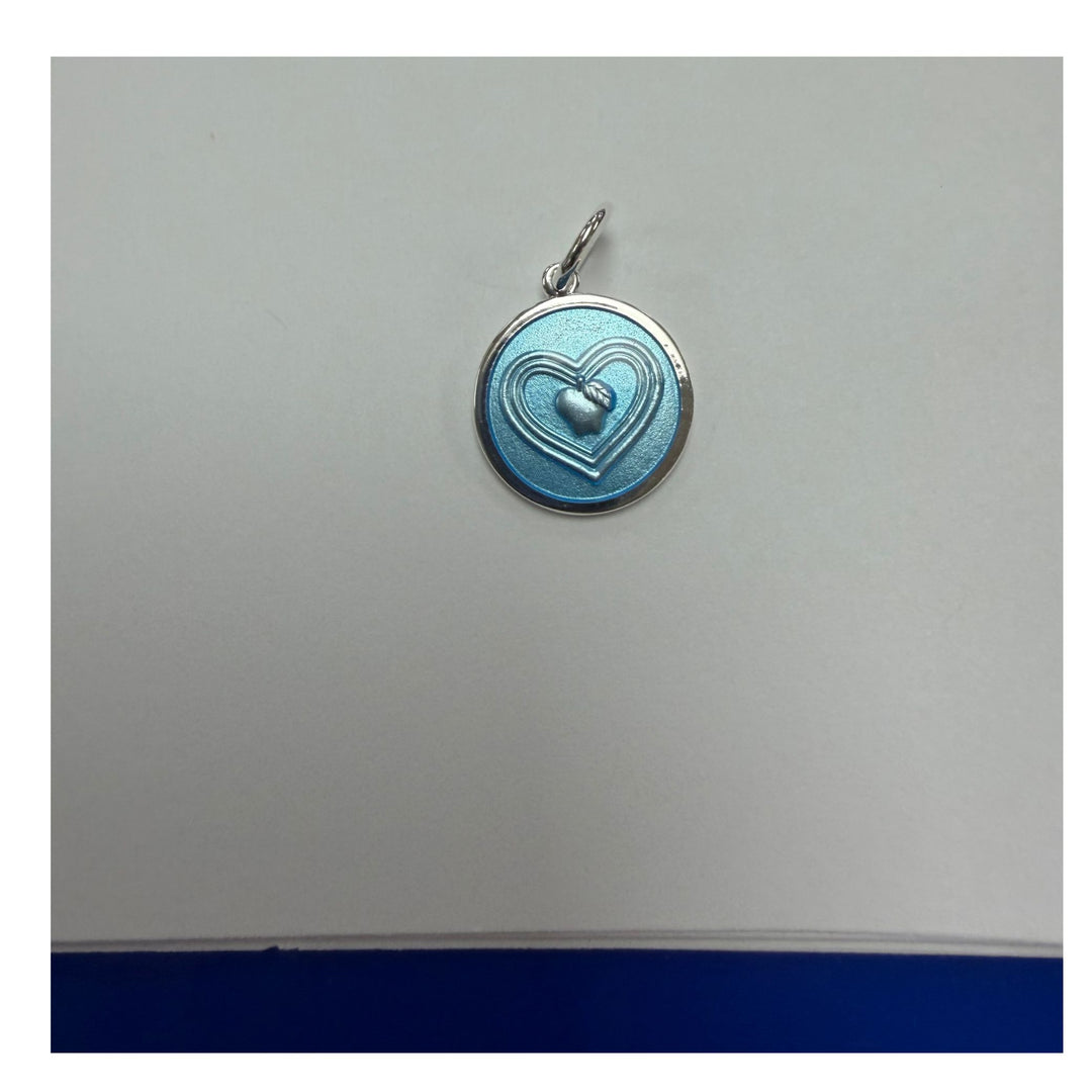 Lola Small 19m Teacher Pendant - Sterling Silver &amp; Light Blue