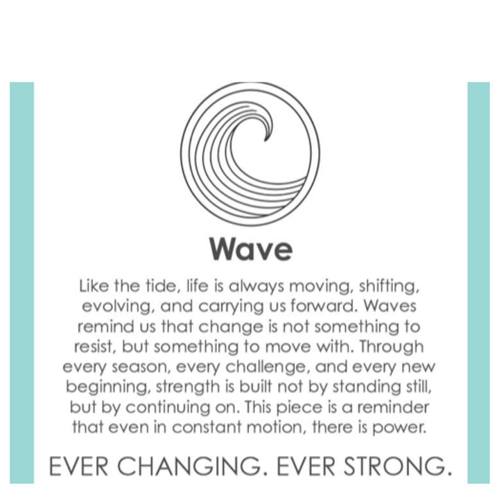 Lola Wave Pendant - Medium Mixed Metal with Alpine White Enamel