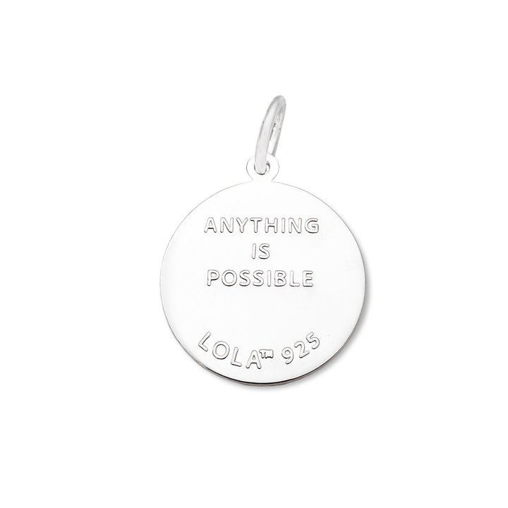 LOLA Small Gold Bee Pendant with "Anything Is Possible" Message