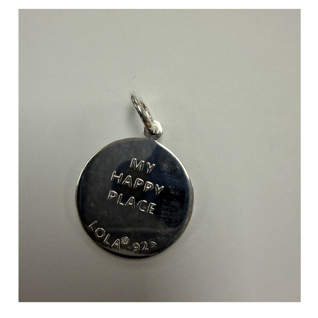 Lola Medium 27mm Shell Pendant - Sterling Silver &amp; Periwinkle