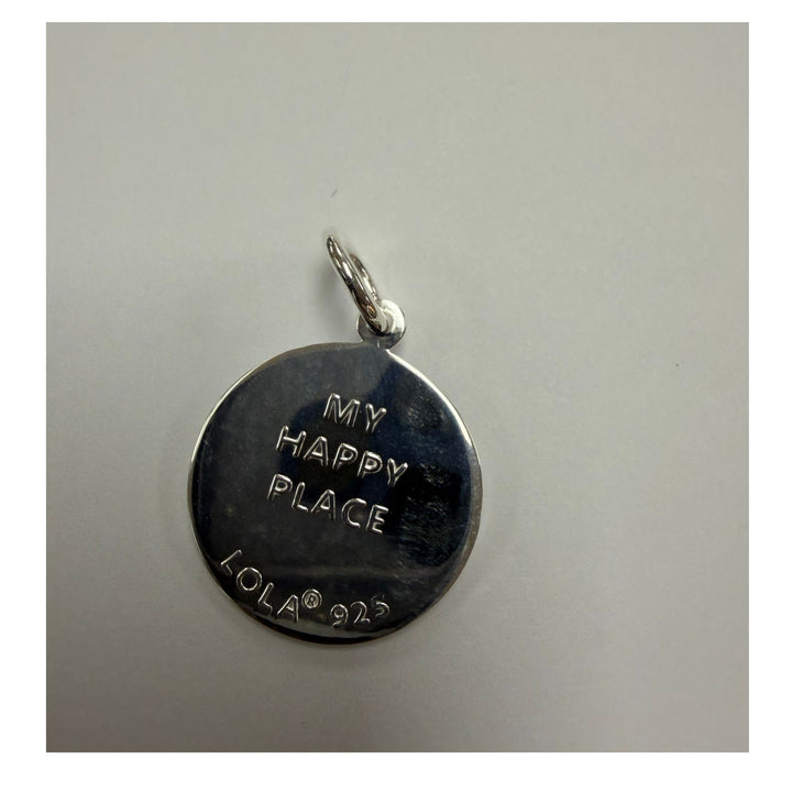 Lola Medium 27mm Shell Pendant - Sterling Silver &amp; Periwinkle