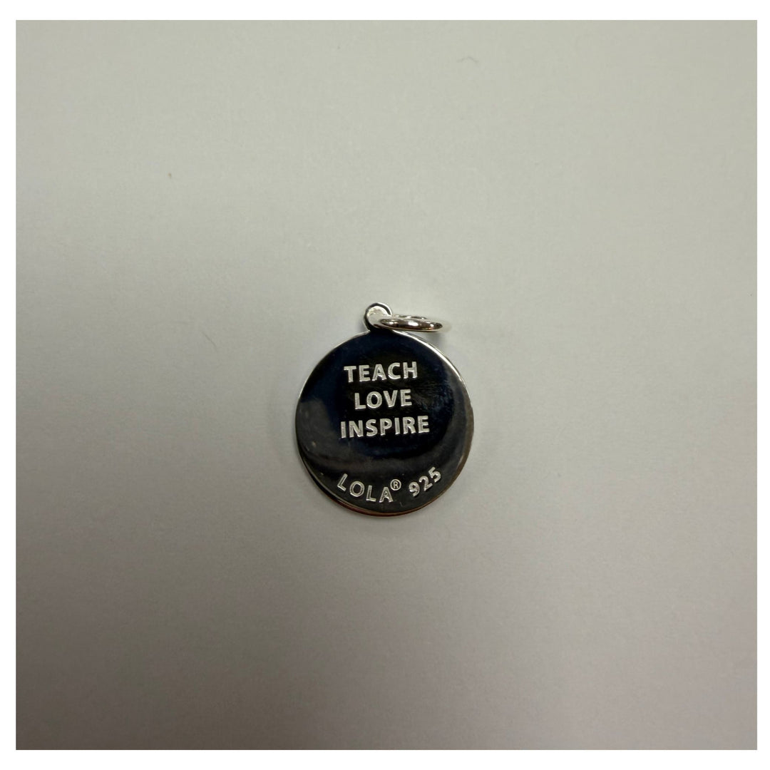 Lola Small 19m Teacher Pendant - Sterling Silver &amp; Light Blue