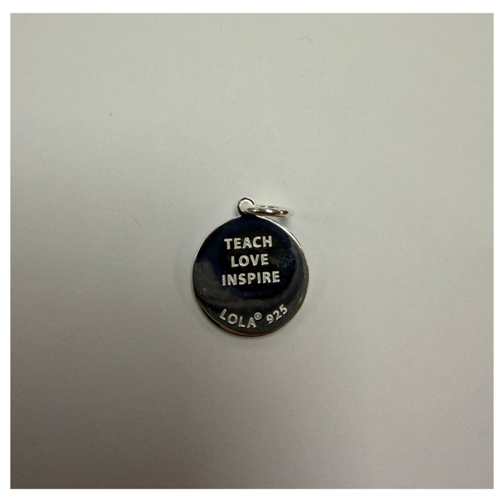Lola Small 19m Teacher Pendant - Sterling Silver &amp; Light Blue