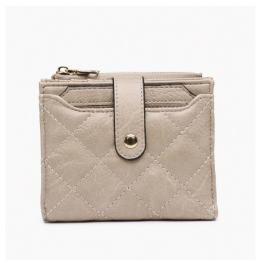 Wallet - Melody Quilted  Fold out Khaki