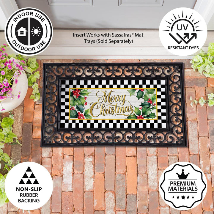 Merry Christmas Holly Sassafras Switch Mat Insert