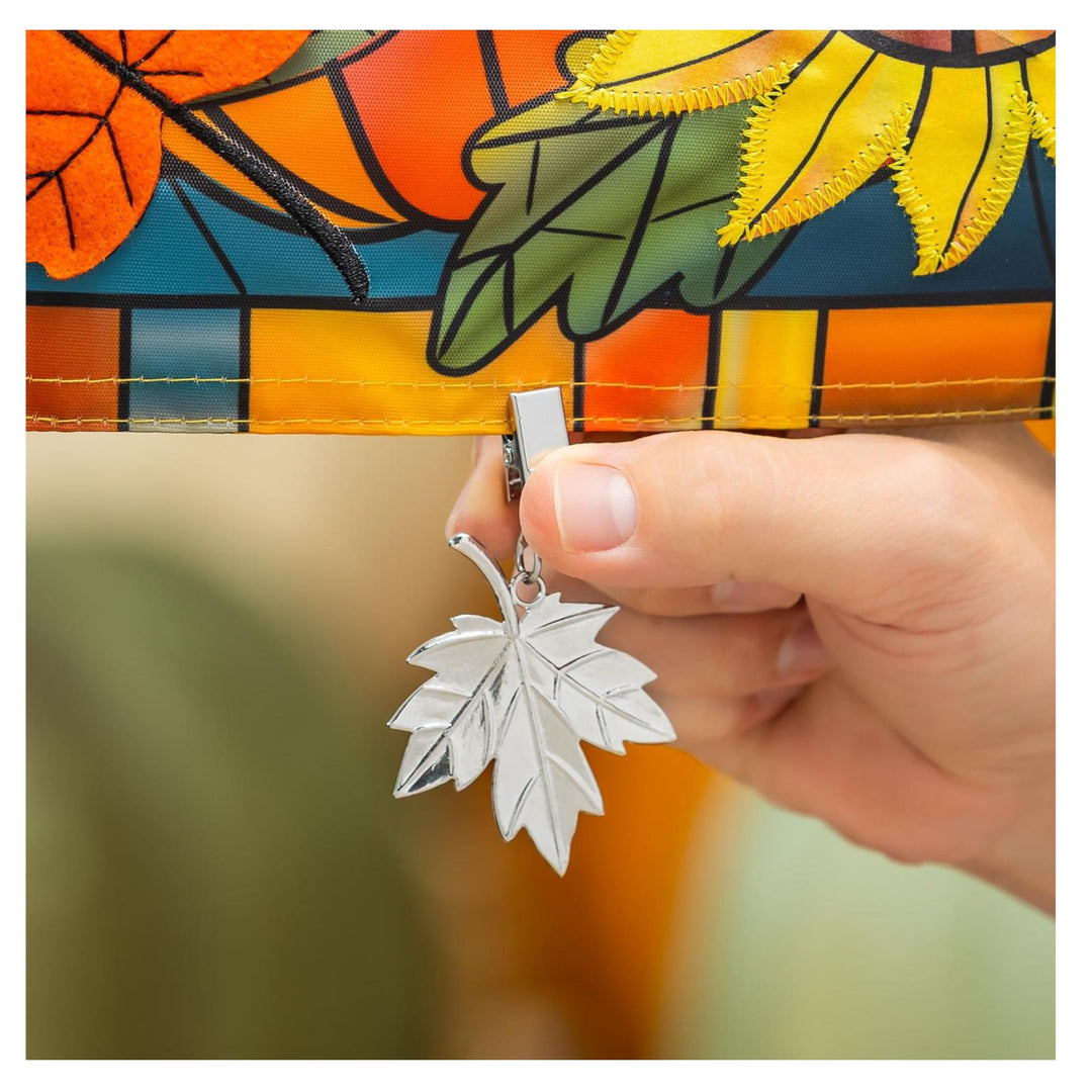 Fall &amp; Winter Decorative Weighted Garden Flag Clip