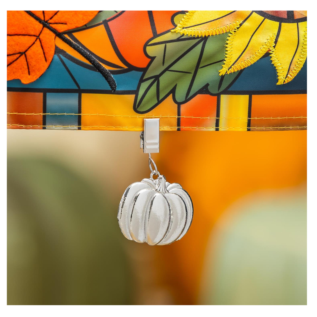 Fall &amp; Winter Decorative Weighted Garden Flag Clip