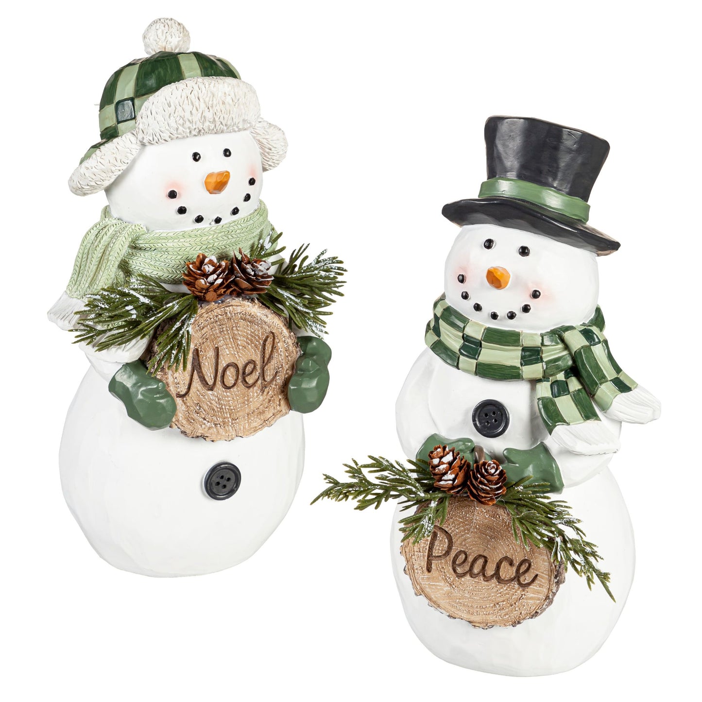 Decor Snowmen Noel & Peace Statues
