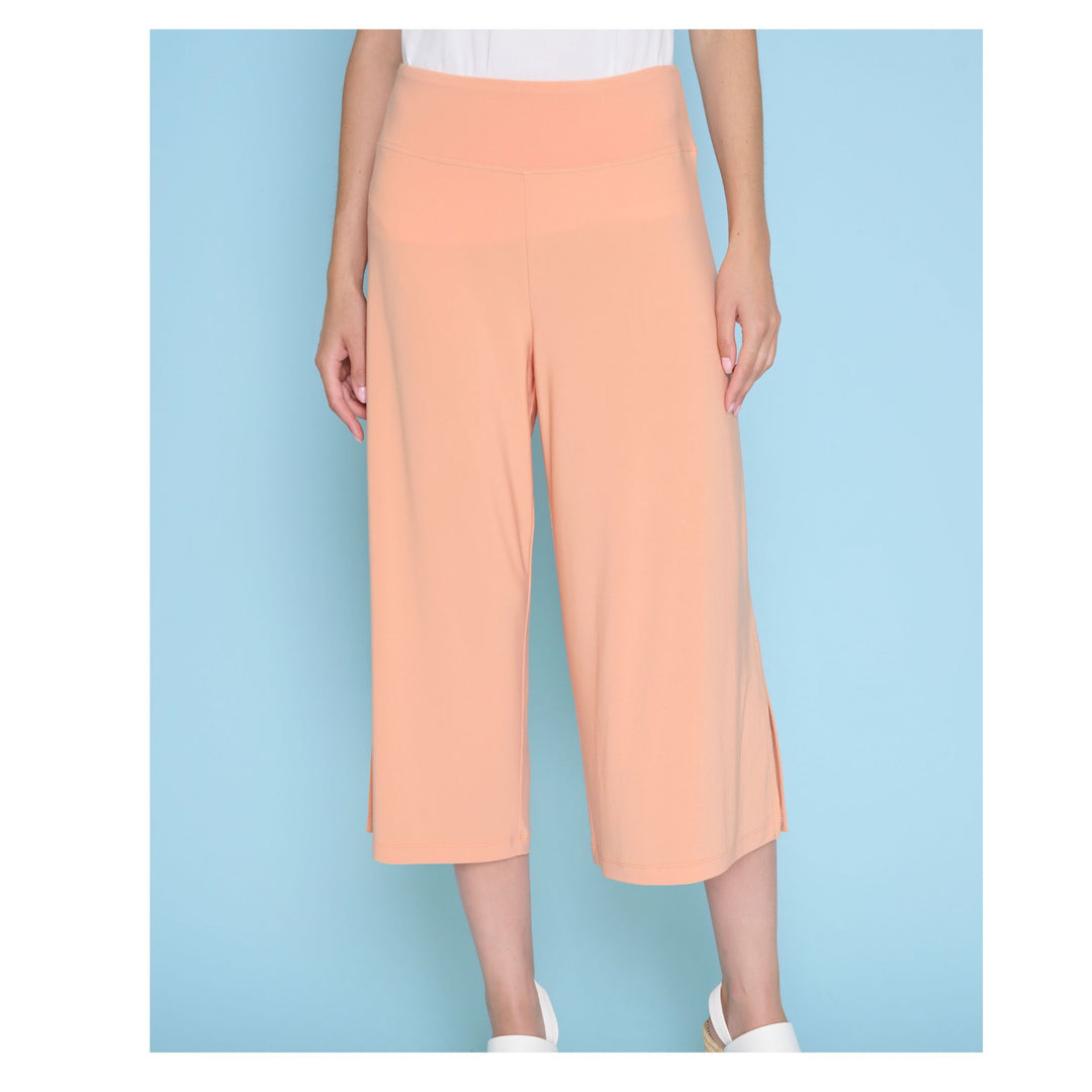 Picadilly Apricot Wide-Leg Capri Pants--Effortless Pull-on Style