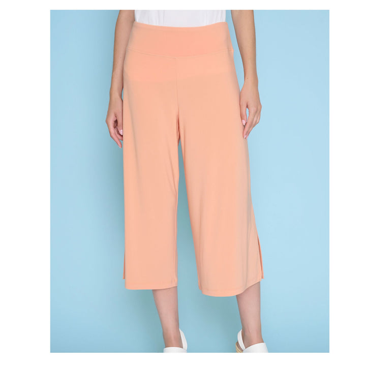 Picadilly Apricot Wide-Leg Capri Pants--Effortless Pull-on Style