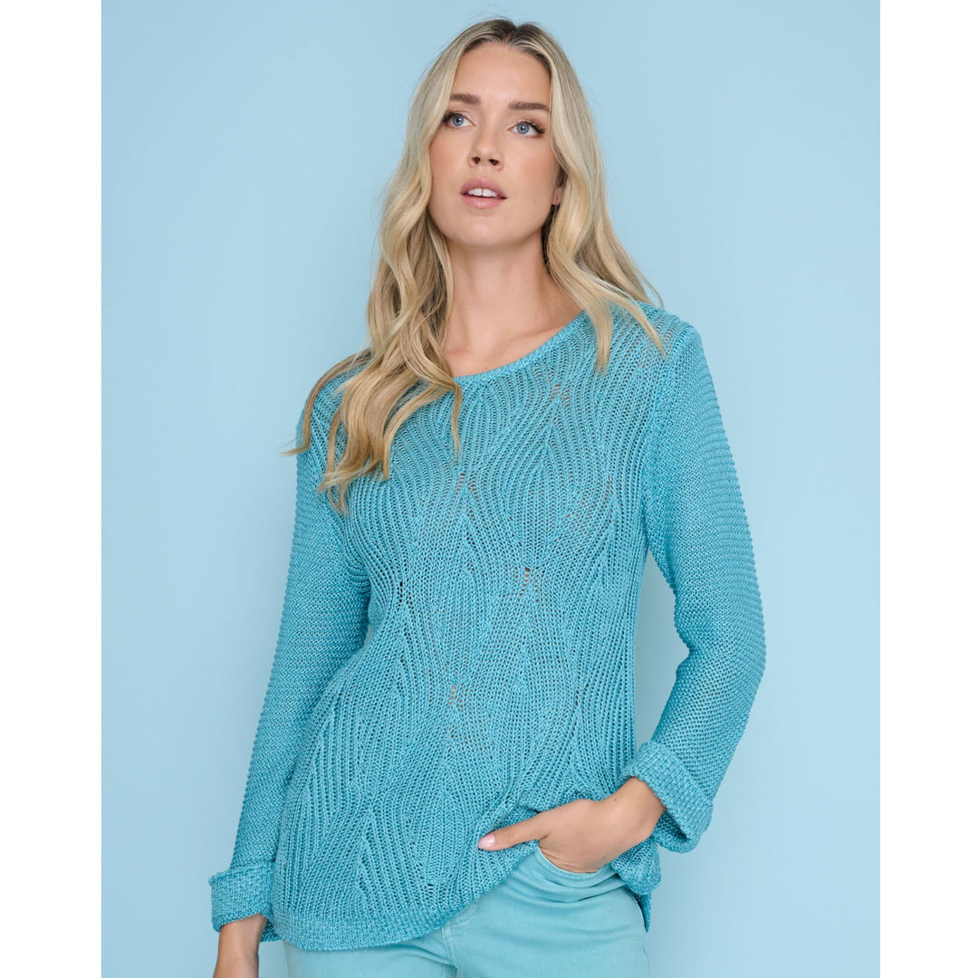Curved Hem Knit Top