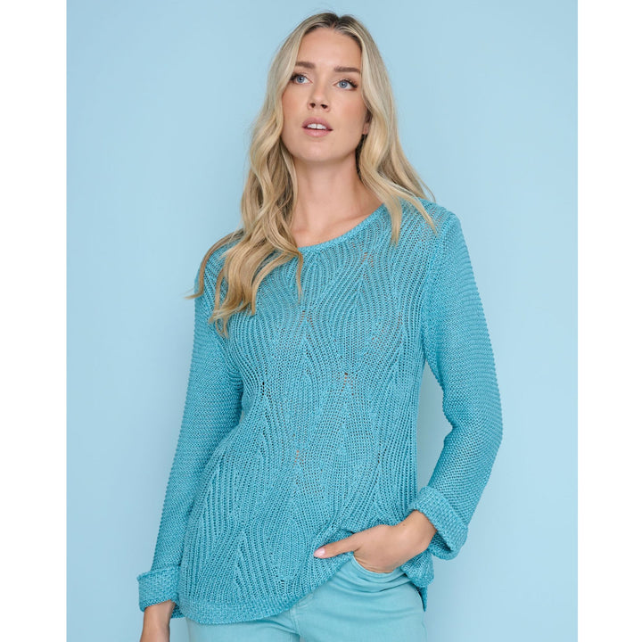 Curved Hem Knit Top