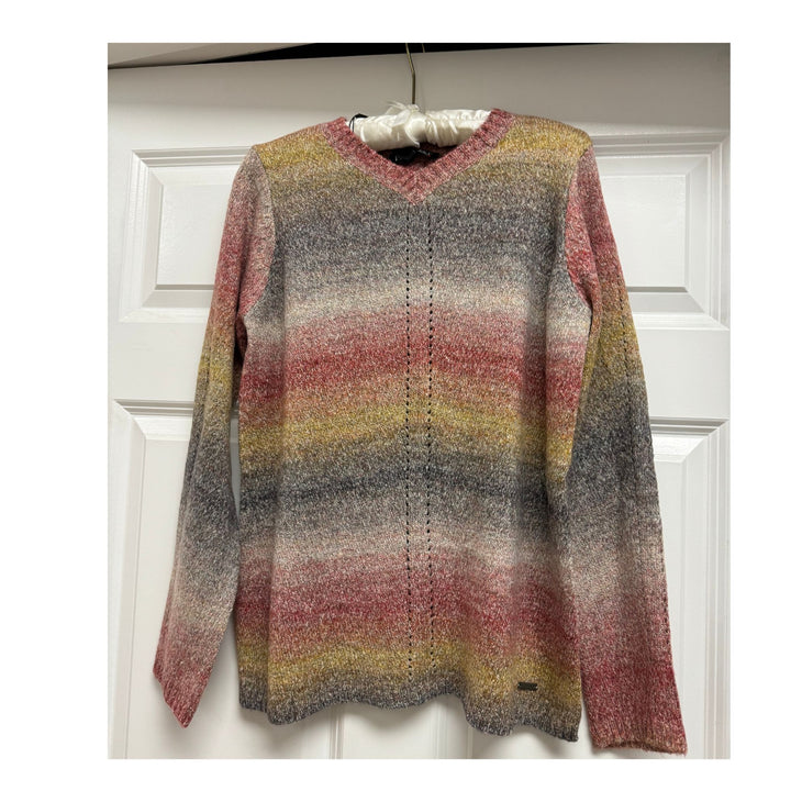 Pointelle V Neck Sweater