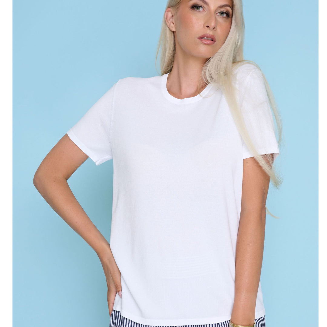 Crew Neck Short Sleeve Top