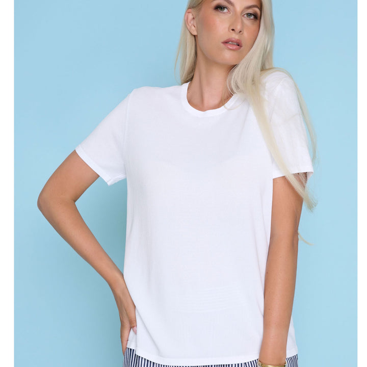 Crew Neck Short Sleeve Top