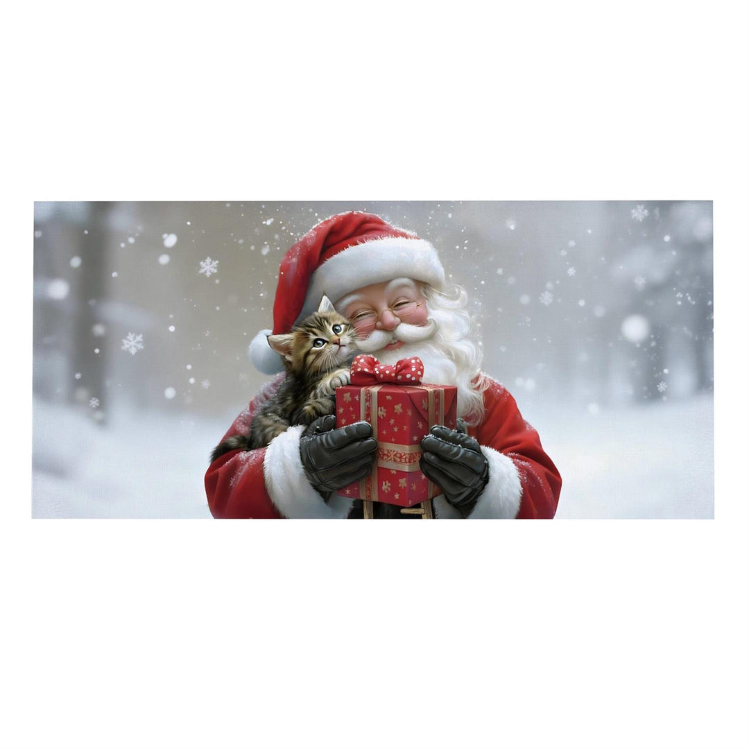 Santa &amp; Kitten Christmas Sassafras Switch Mat Insert