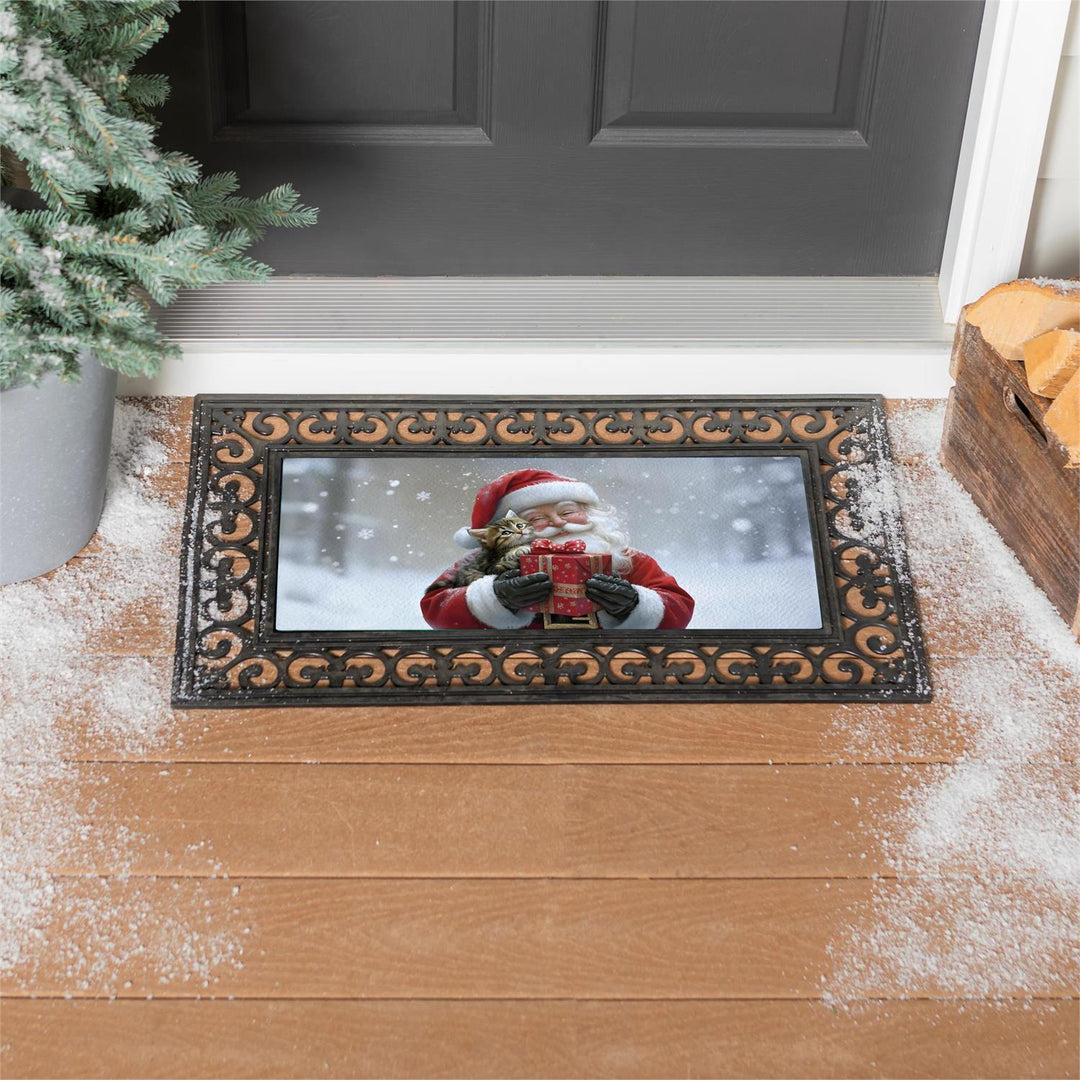 Santa &amp; Kitten Christmas Sassafras Switch Mat Insert