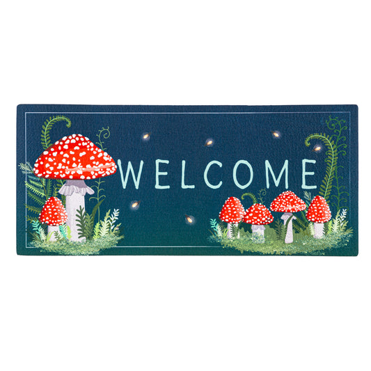 Mat - Welcome Friends Mushroom Sassafras Switch Mat