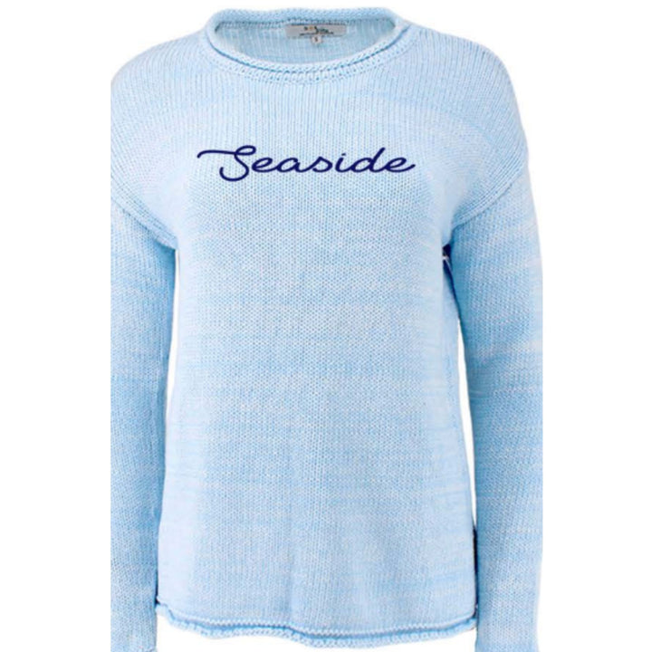 Seaside Script Sweater / Coastal Lightweight Knit Sweater
