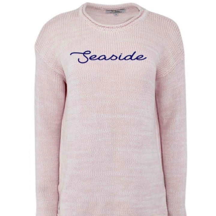 Seaside Script Sweater / Coastal Lightweight Knit Sweater