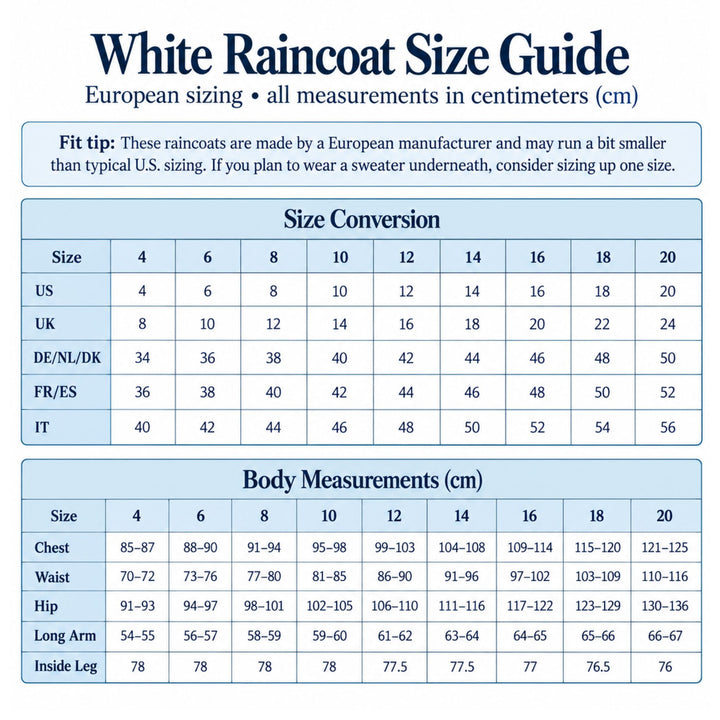 Batela Fleece-Lined Nautical Raincoat - White or Mauve