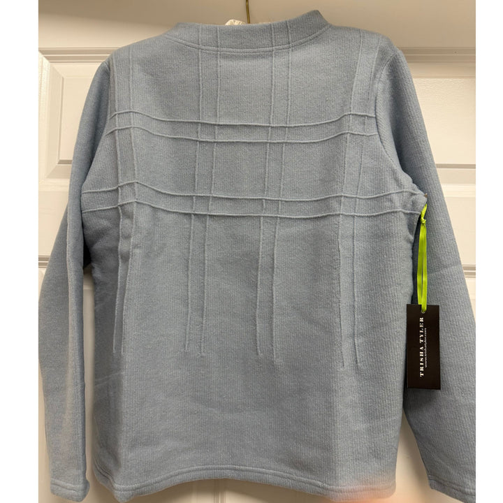 Trisha Tyler Sky Blue Textured Sweater